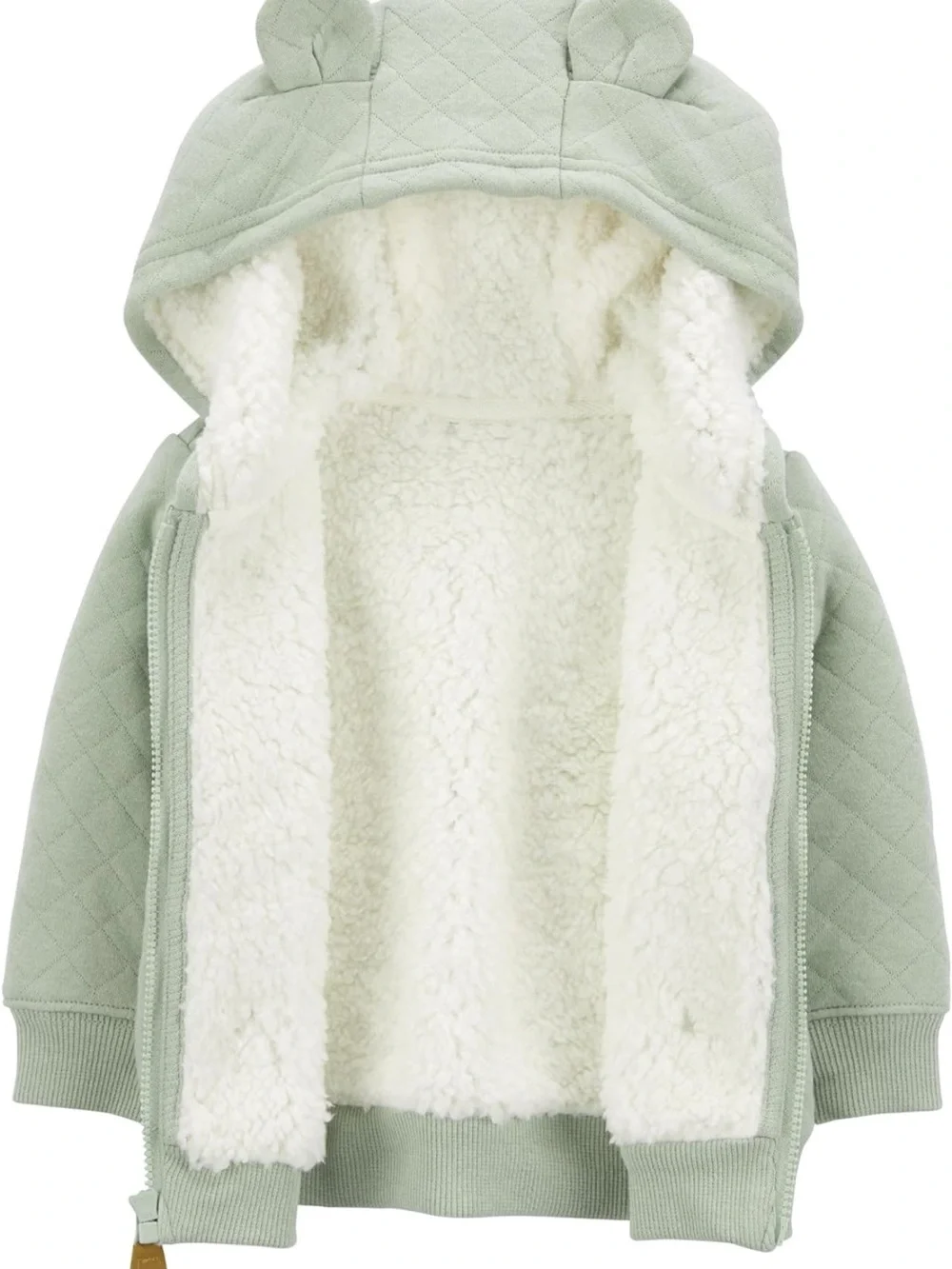 Simple Joys by Carter's Baby Hooded Sweater Jacket with Sherpa Lining 3-6Mos